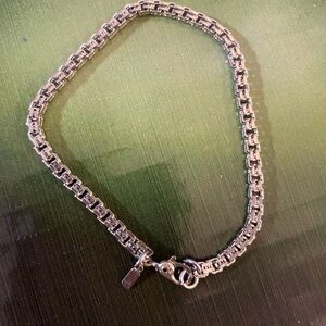 Monet Silver Box Chain Bracelet